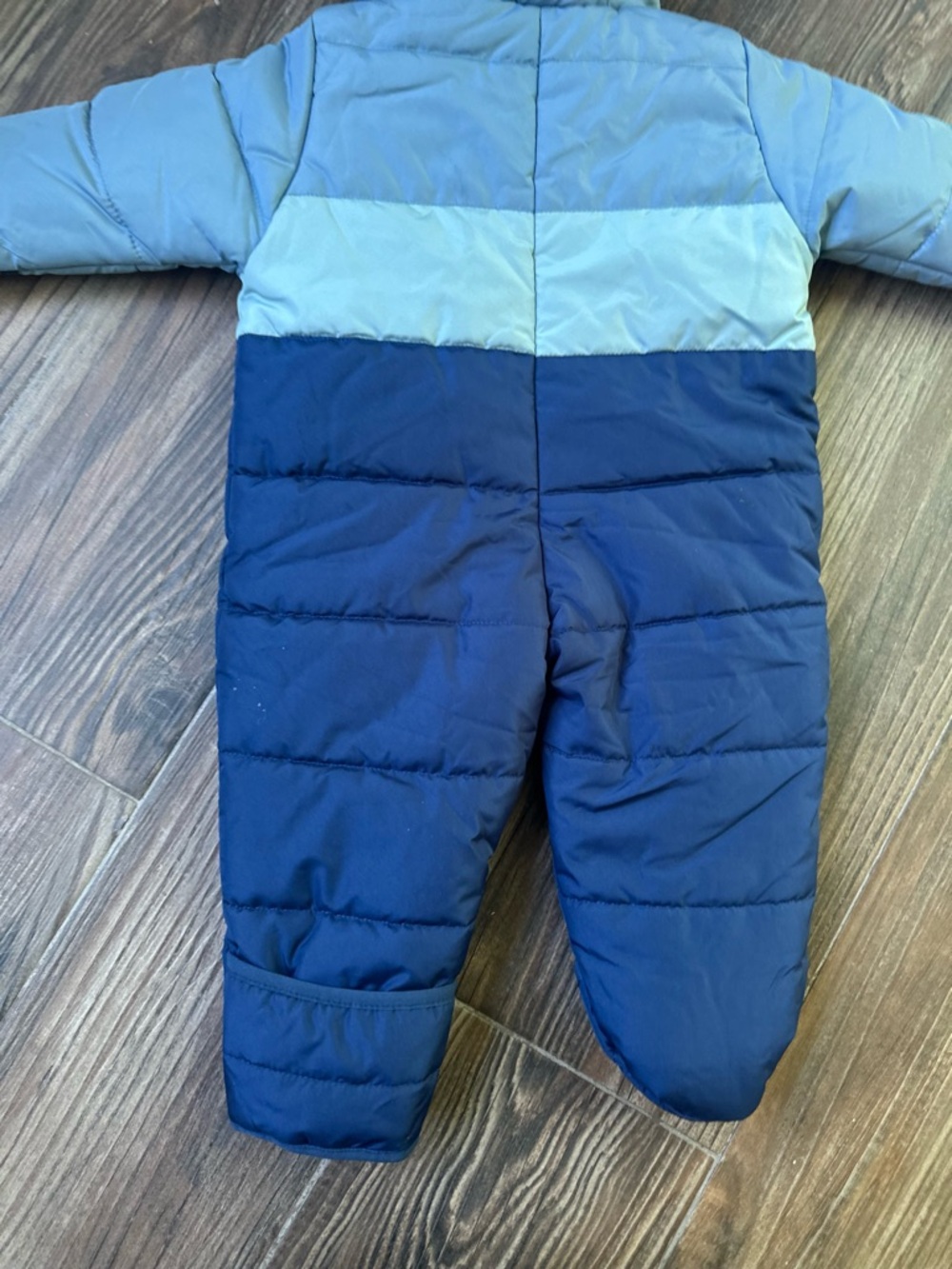 Carter's Blue Colorblock Puffer One-Piece Water Proof Snowsuit - Picture 14 of 14